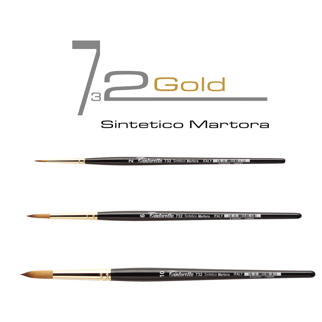 Sintetico Martora 732 Gold  "cruelty free"