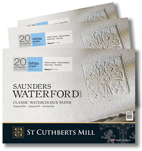 Saunders Waterford 31 x41 watercolor paper block of 300 gr. 20 sheets