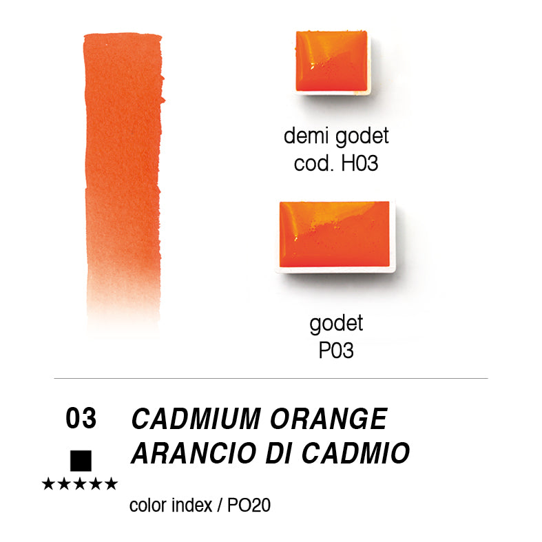 "Forèsto Watercolours" cadmium orange